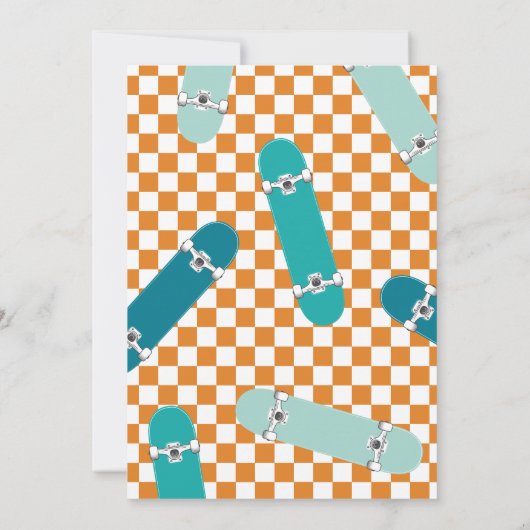 Skateboard Birthday Kaart (Achterkant)