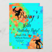 Skateboard Birthday Kaart (Voorkant / Achterkant)