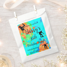 Skateboard Birthday Party Bedankt Bedankzakje