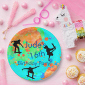 Skateboard Birthday Party Paper Borden Papieren Bordje (Feest)