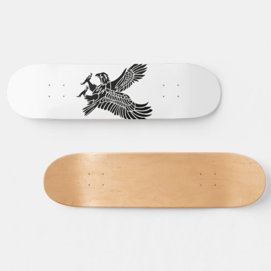 Skateboard - Black and white Eagle (Horizontaal)