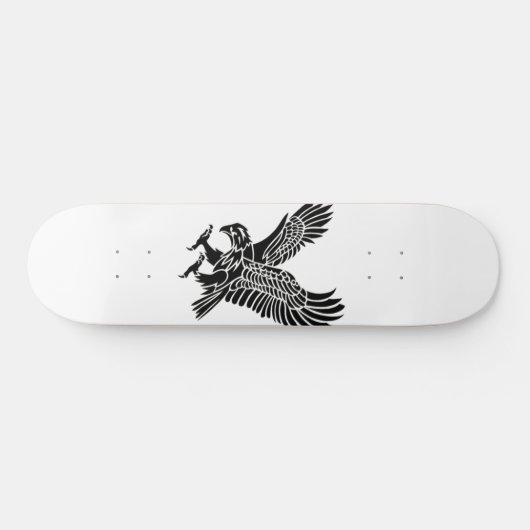 Skateboard - Black and white Eagle (Horizontaal)