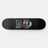 Skateboard Black Blue Skull-POSTEN (Horizontaal)