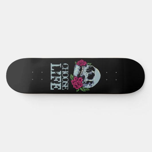 Skateboard Black Blue Skull-POSTEN (Horizontaal)