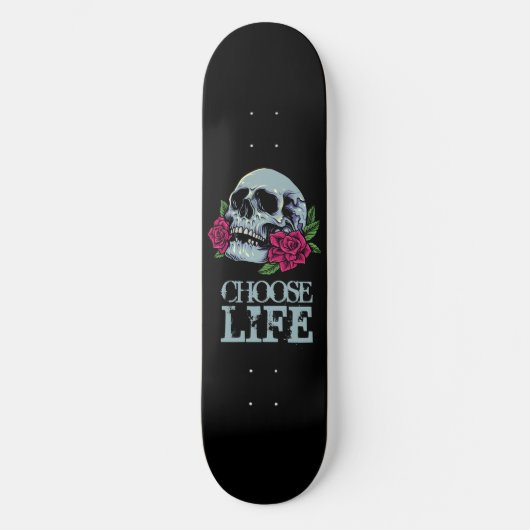 Skateboard Black Blue Skull-POSTEN (Voorkant)