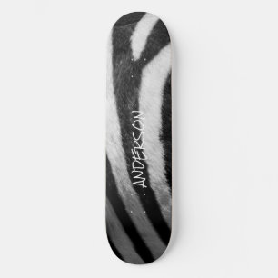 Skateboard Black en White Zebra
