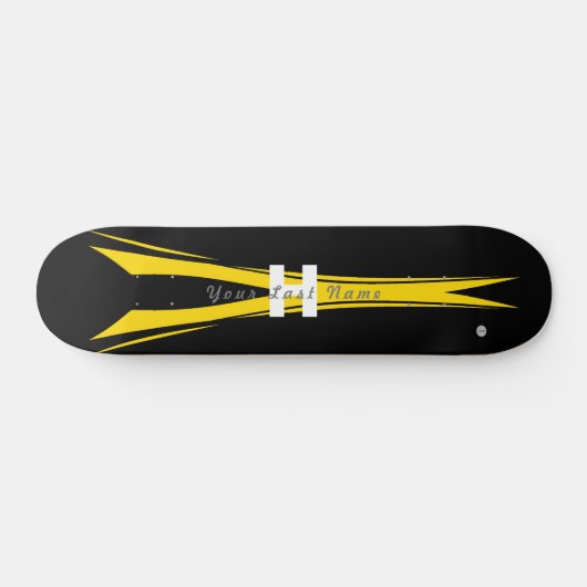 Skateboard Black en Yellow HAMbyWG (Horizontaal)