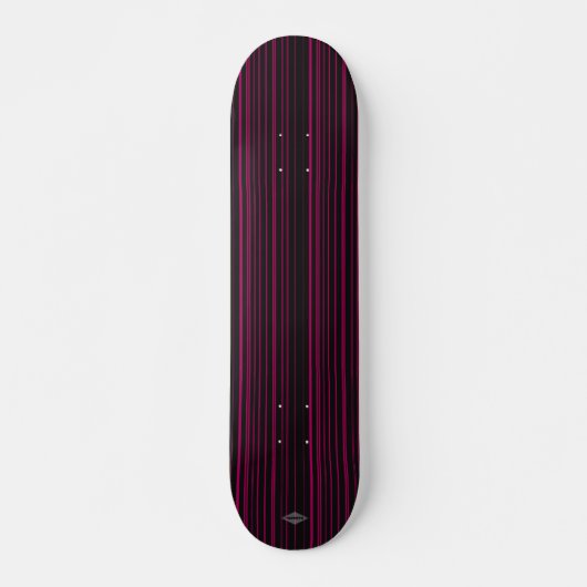 Skateboard Black met roze lijnen HAMbWG (Voorkant)