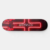 Skateboard Black Neon Cross (Horizontaal)