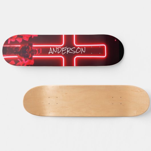 Skateboard Black Neon Cross (Horizontaal)