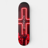 Skateboard Black Neon Cross (Voorkant)