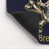 Skateboard Black Pirate Flag Cross-Botten Muismat (Hoek)