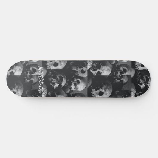 Skateboard Black Skeleton Skulls Halloween (Horizontaal)