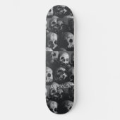 Skateboard Black Skeleton Skulls Halloween (Voorkant)
