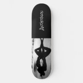 Skateboard Black White Beach lady (Voorkant)