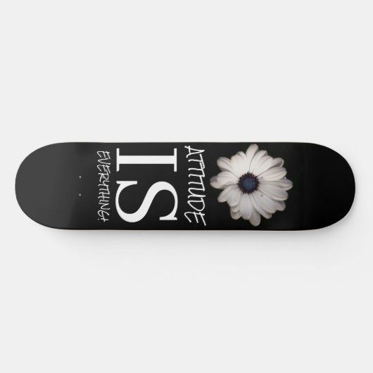 Skateboard Black White FLOWER POSTERS (Horizontaal)