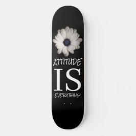 Skateboard Black White FLOWER POSTERS