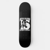 Skateboard Black White POSTIVE WORDS (Voorkant)