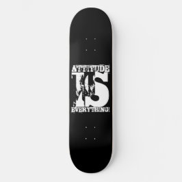 Skateboard Black White POSTIVE WORDS