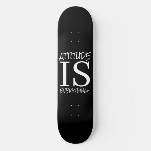 Skateboard Black White POSTIVE WORDS (Voorkant)