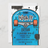 Skateboard blauw kaart (Voorkant)