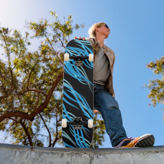 Skateboard-Blauwe Golven Skateboard (Buiten 1)