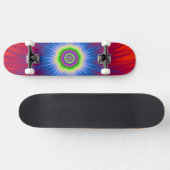 Skateboard Blue Explosion on Red (Horizontaal)