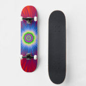 Skateboard Blue Explosion on Red (Voorkant)