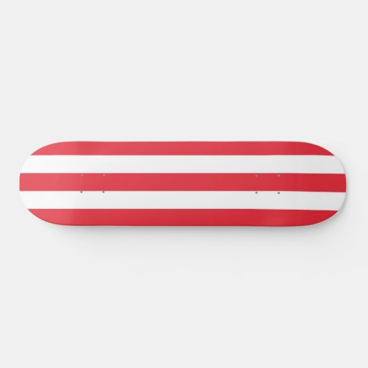 Skateboard Blue Fiery Red & White Stripe (Horizontaal)