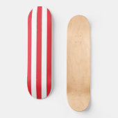 Skateboard Blue Fiery Red & White Stripe (Voorkant)