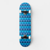 Skateboard - Blue Geometric Triangles (Voorkant)