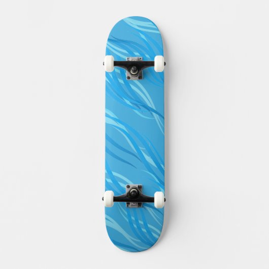 Skateboard-Blue Waves Persoonlijk Skateboard (Voorkant)