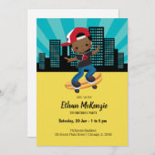 Skateboard boy - kies uw achtergrondkleur kaart (Voorkant / Achterkant)