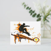 skateboard briefkaart (Staand voorkant)