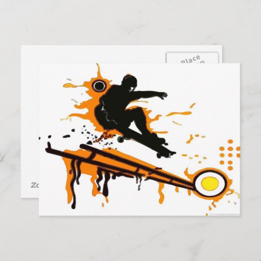 skateboard briefkaart (Voorkant / Achterkant)