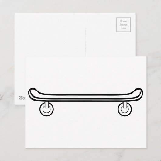 Skateboard Briefkaart (Voorkant / Achterkant)