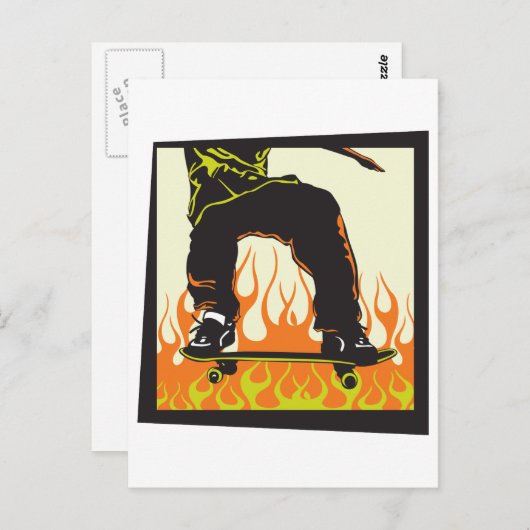 Skateboard Briefkaart (Voorkant / Achterkant)