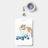 skateboard bulldog badge (Voorzijde met uittrekbare clip)