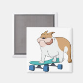 skateboard bulldog magneet (Voorkant / Achterkant)