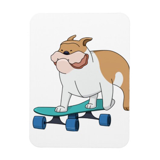 skateboard bulldog magneet (Verticaal)