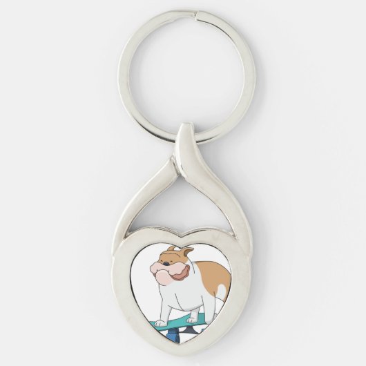 skateboard bulldog sleutelhanger (Voorkant)