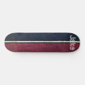 Skateboard Burgundy Black Gold (Horizontaal)