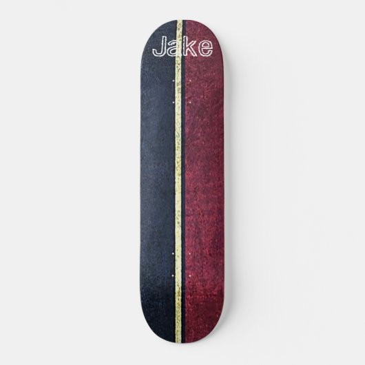 Skateboard Burgundy Black Gold (Voorkant)