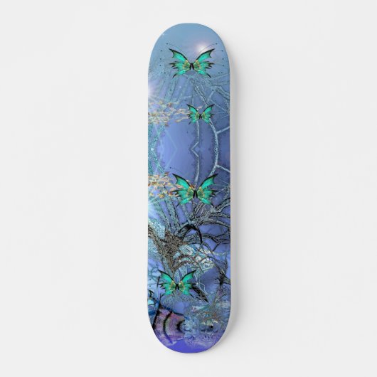 Skateboard Butterfly Blue (Voorkant)