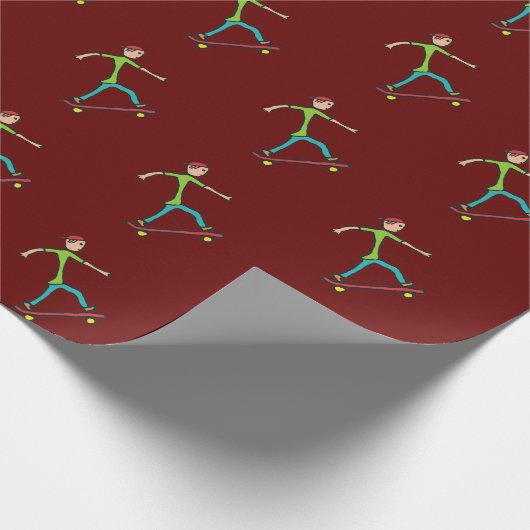 Skateboard Cadeaupapier (Hoek)