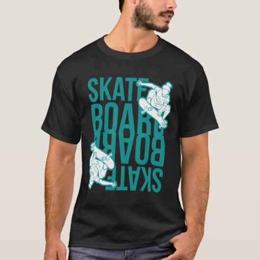 skateboard Camiseta T-shirt (Voorkant)