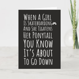 Skateboard Cards For Women Skateboarder Skater Kaart