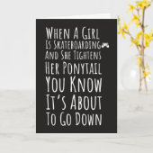 Skateboard Cards For Women Skateboarder Skater Kaart (Gele Bloem)