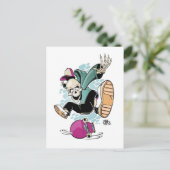 skateboard cartoon briefkaart (Staand voorkant)