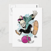 skateboard cartoon briefkaart (Voorkant / Achterkant)